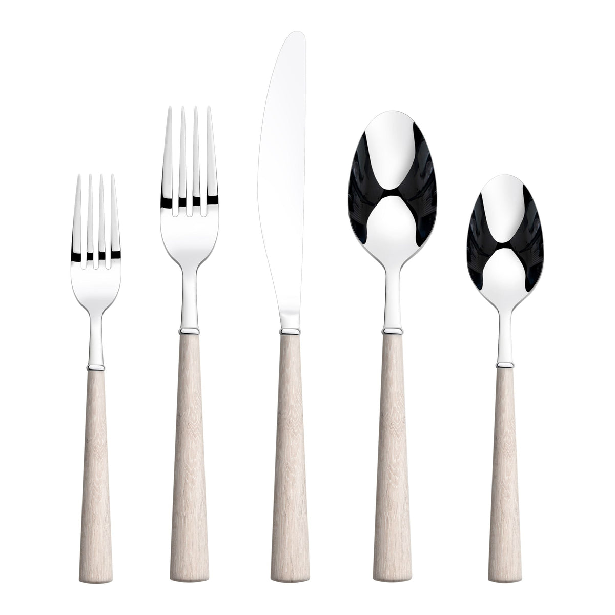 Kariya Faux Bone Handle Flatware Set, Stainless Steel, Serves 4, 20-pc