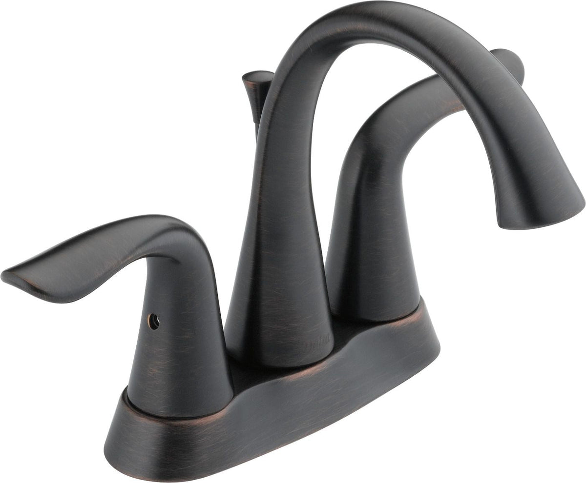 Faucet Lahara Double Handle Rigid Spout 4-in Centerset Bathroom Sink Faucet, WaterSense Certified, Venetian Bronze