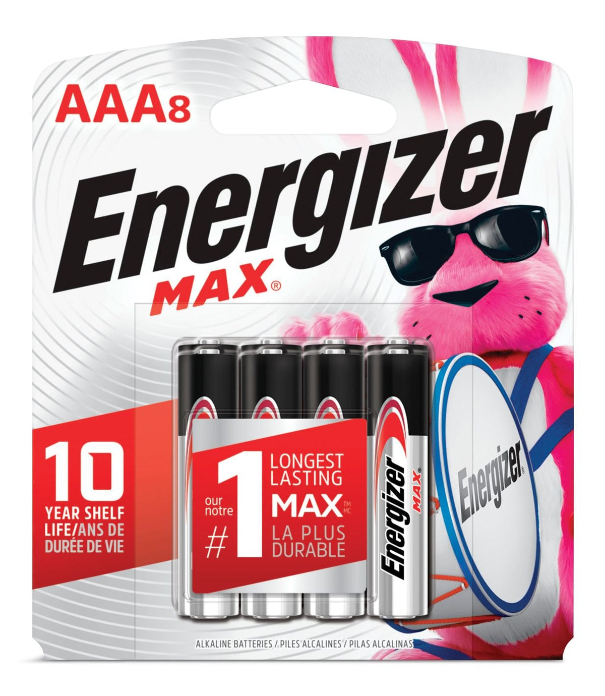 Max 8-pk AAA Alkaline Batteries, Long Lasting, All Purpose