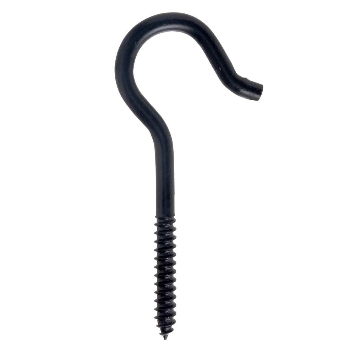 Screw Hook, 0.25 x 4.25-in, Black