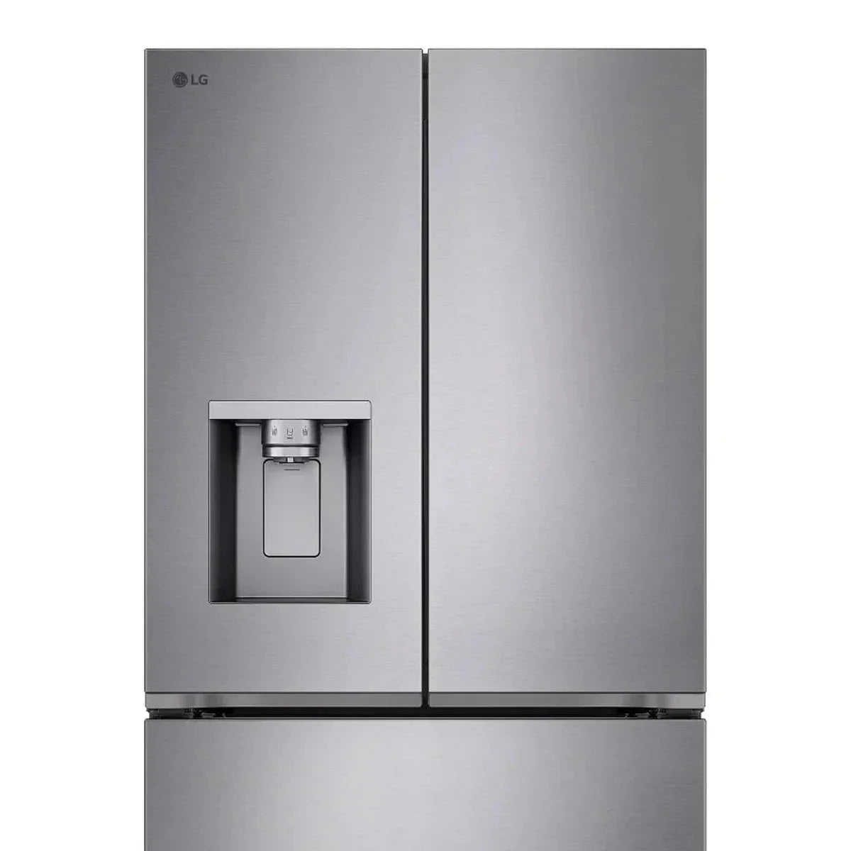 36 in. 24 cu ft. Prime Silver Counter Depth MAX French Door Refrigerator with Ice and Water Dispenser