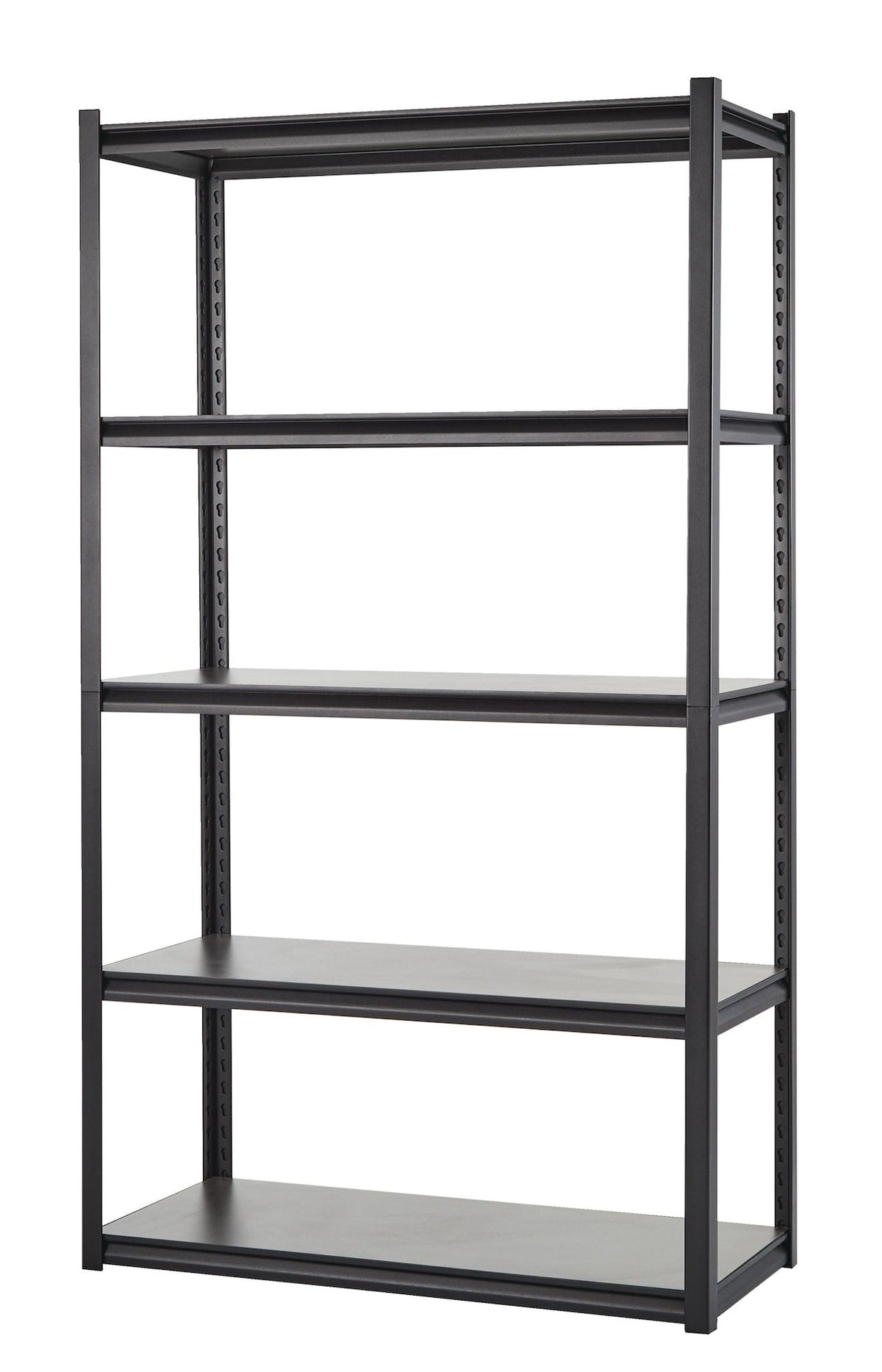 Adjustable 5-Shelf Steel Metal & Wood Storage Rack / Shelving Unit, 41 x 18 x 72-in