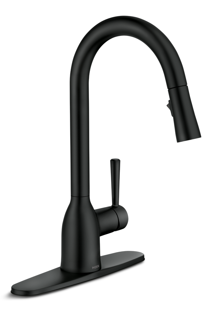 Adler Single Handle Pull-Down Kitchen Faucet, Matte Black