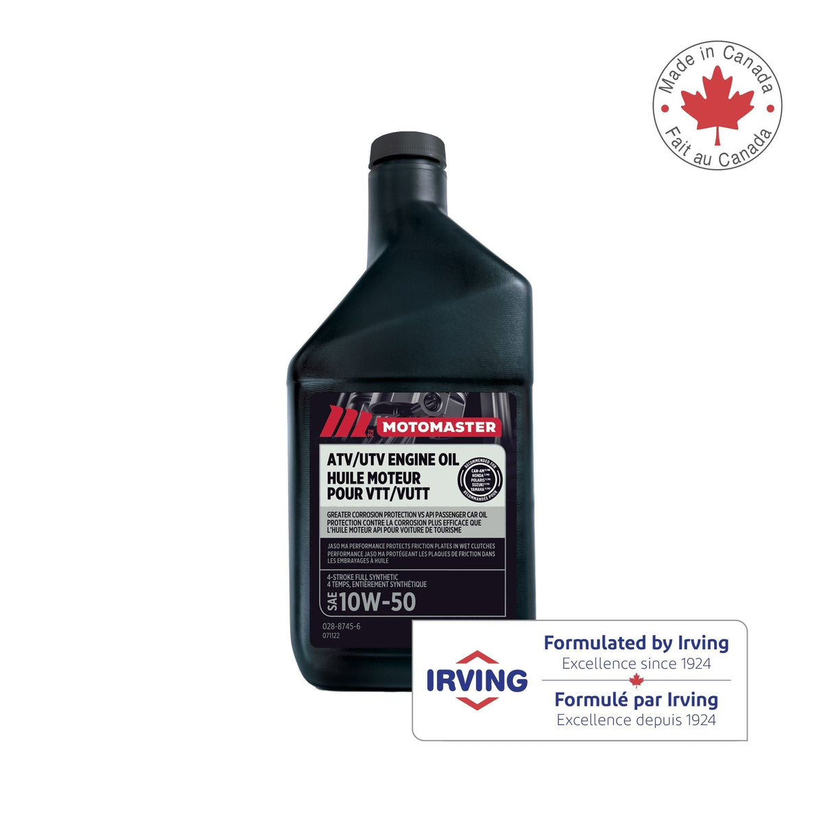 4-Stroke Synthetic ATV/UTV Engine Oil 10W50, 946-mL
