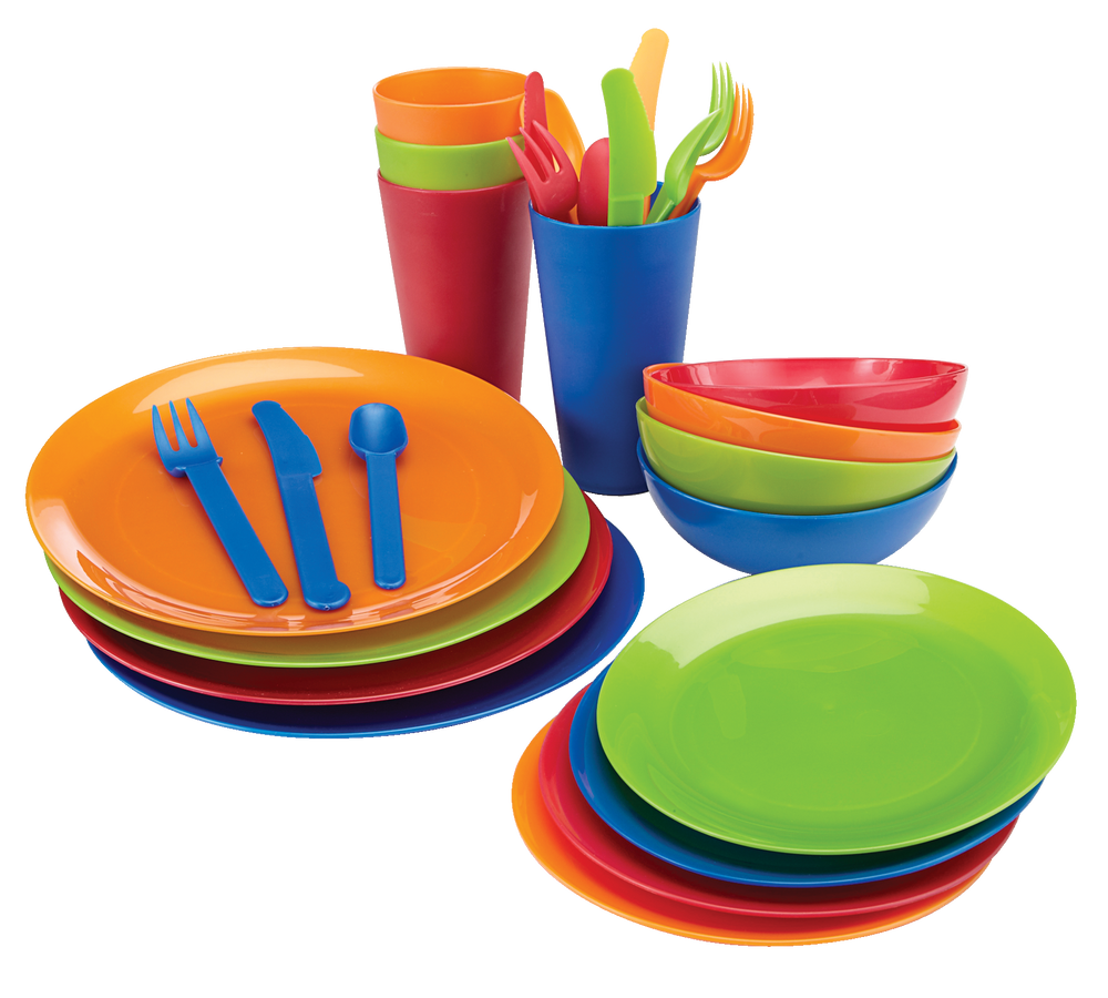 Acrylic Colourful Dinner Set, 33-pc