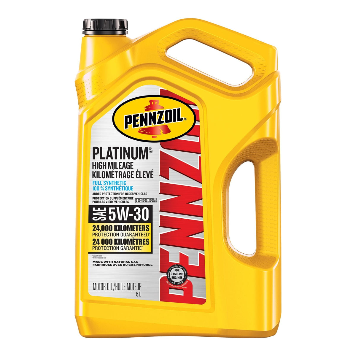 Platinum High Mileage 5W30 Synthetic Engine/Motor Oil, 5-L