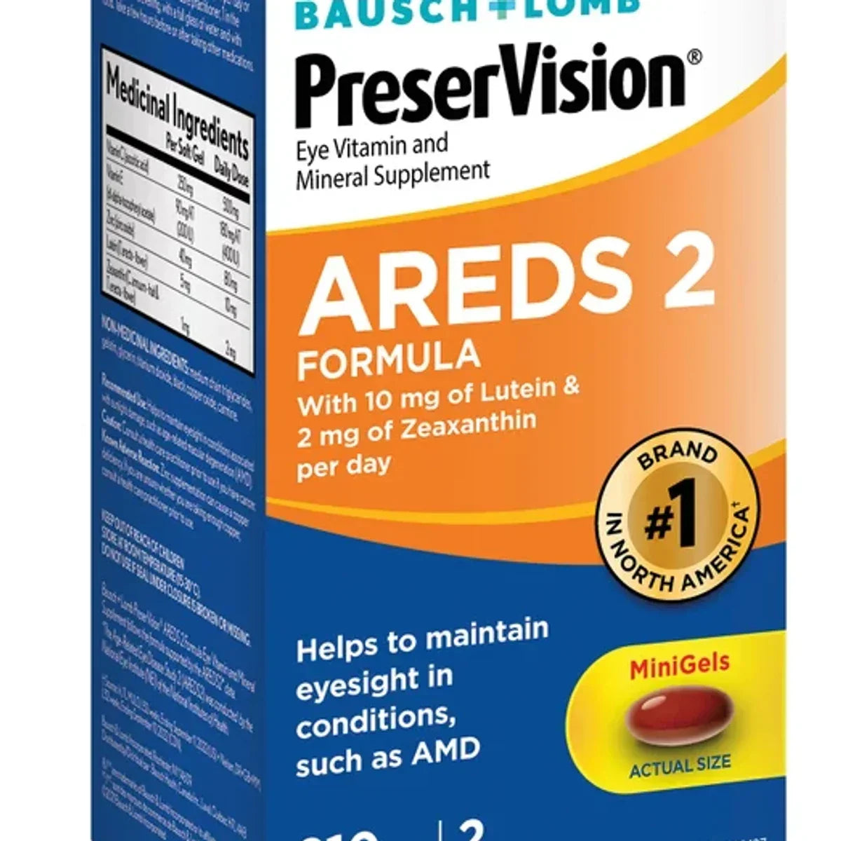 PreserVision Eye Vitamin and Mineral Supplement AREDS2, 210 Softgels