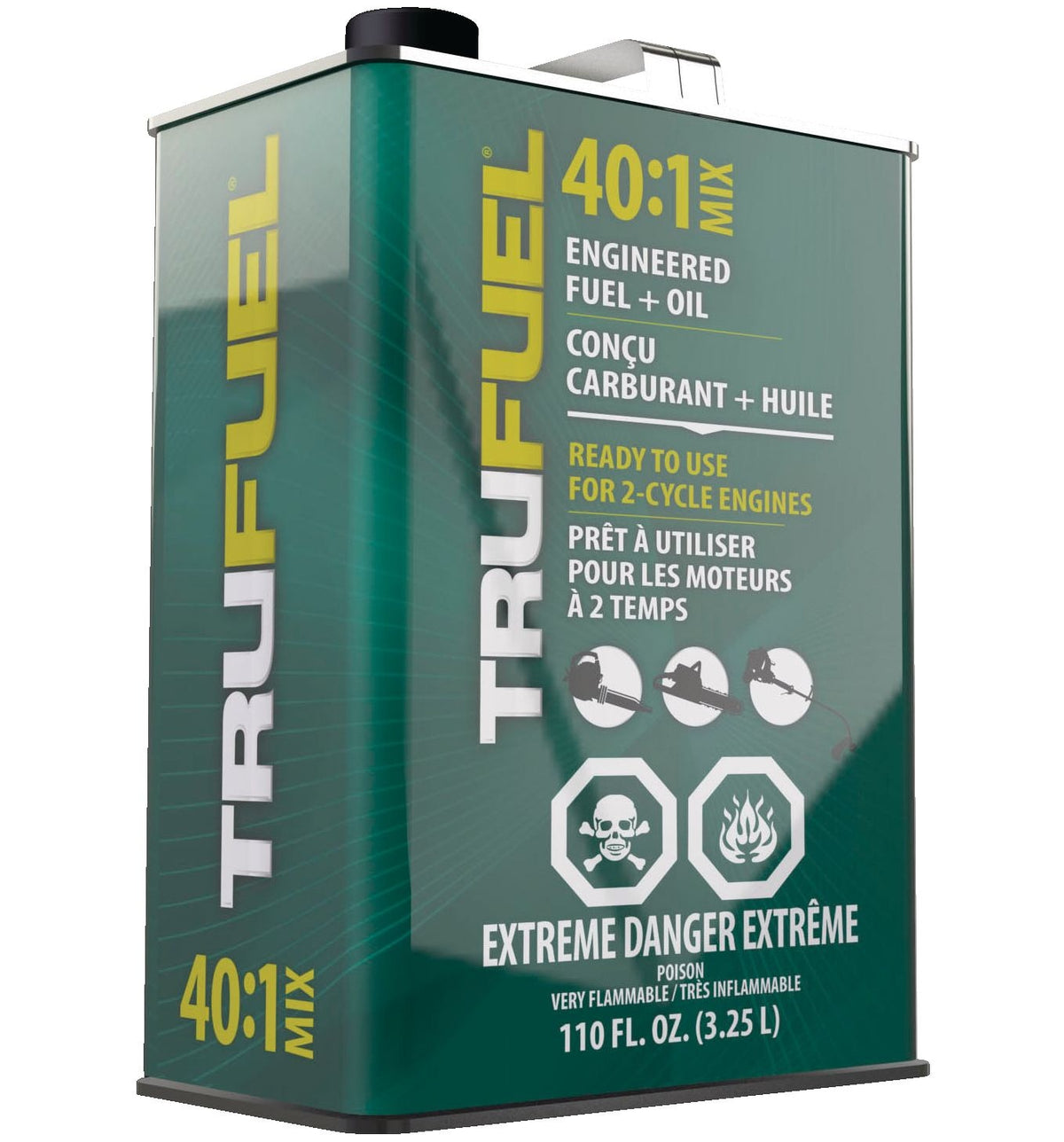 40:1 Pre-Mixed Fuel & Oil for 2-Cycle Engines, 3.25-L
