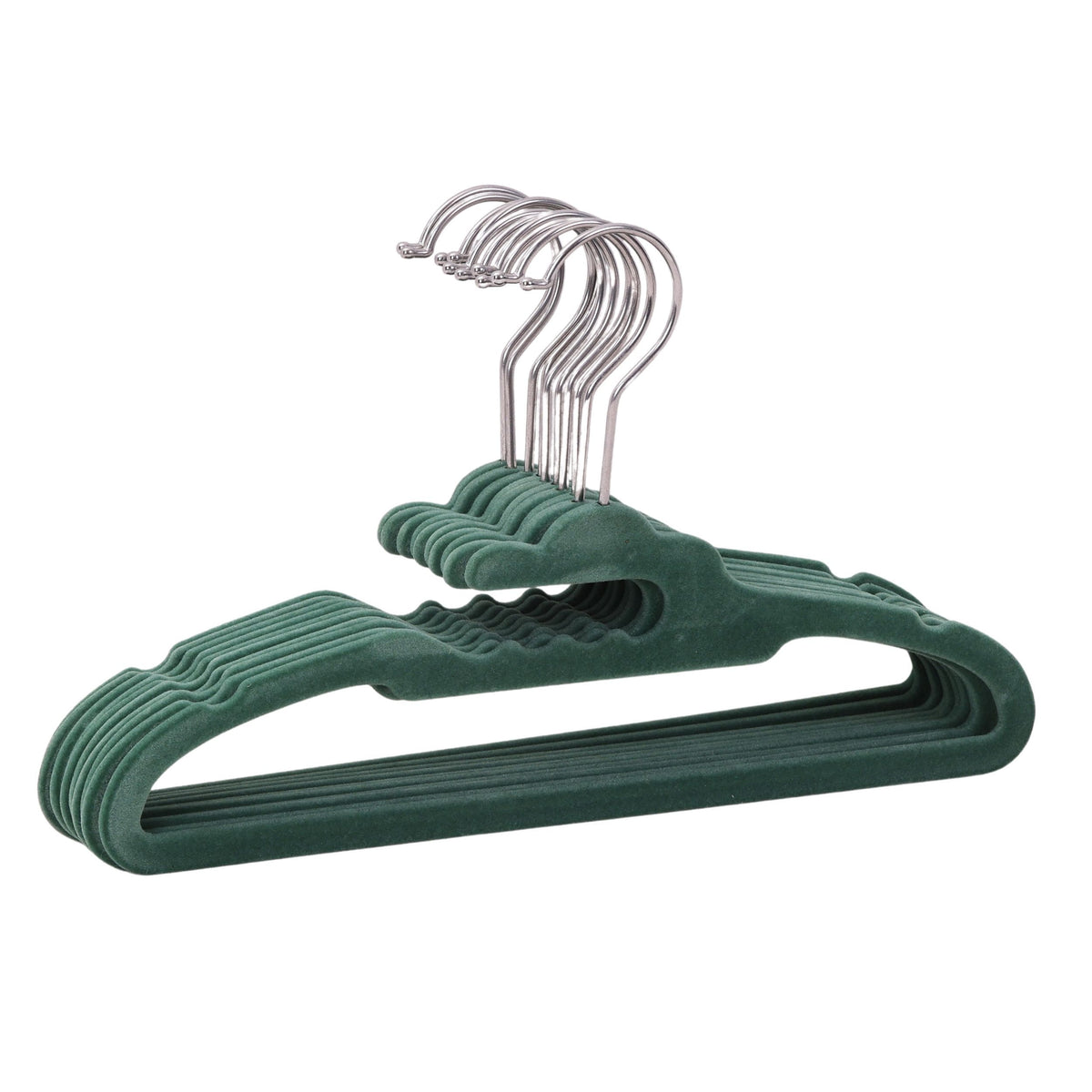 Kids' Non-Slip Slim Swivel Hanger, Smoked Pine, 10-pk