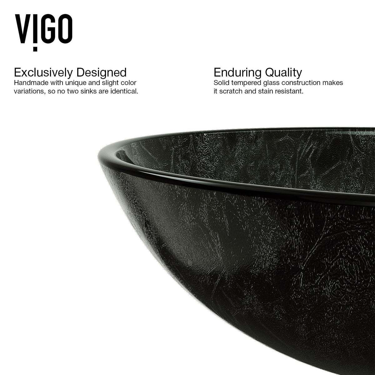 Glass Round Vessel Bathroom Sink/Basin with Deep Bowl, Gray