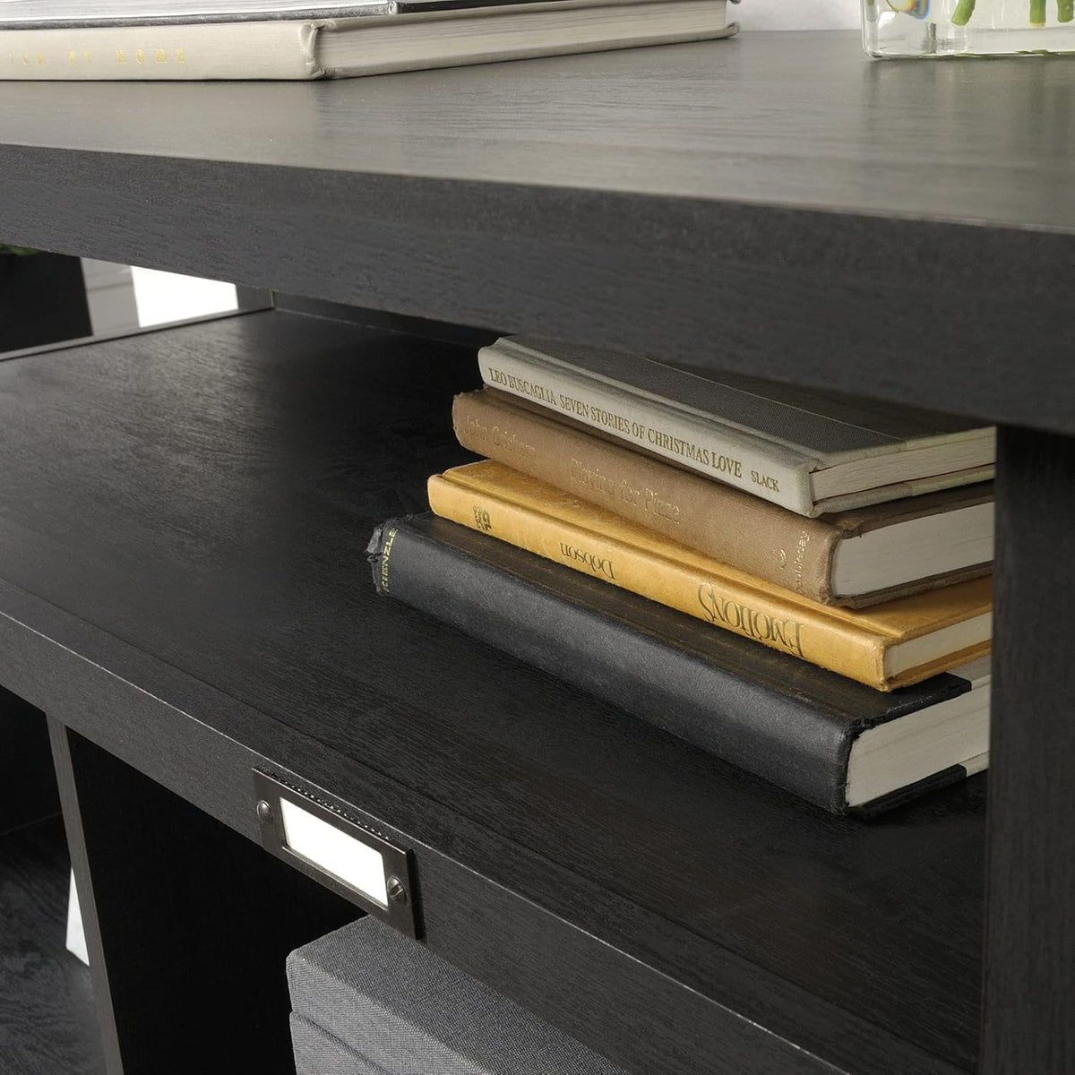36-inch high 4-section bookshelf, Raven oak color