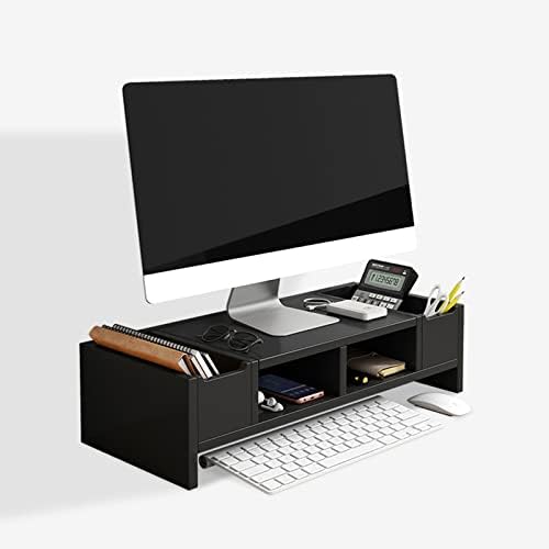 Floating TV Stand - Modern Furniture - Floating TV Stand with Drawers - Wooden Wall-mounted Cabinet Unit with Drawers - Double-layer Computer and TV Space Organizer台 Q6407