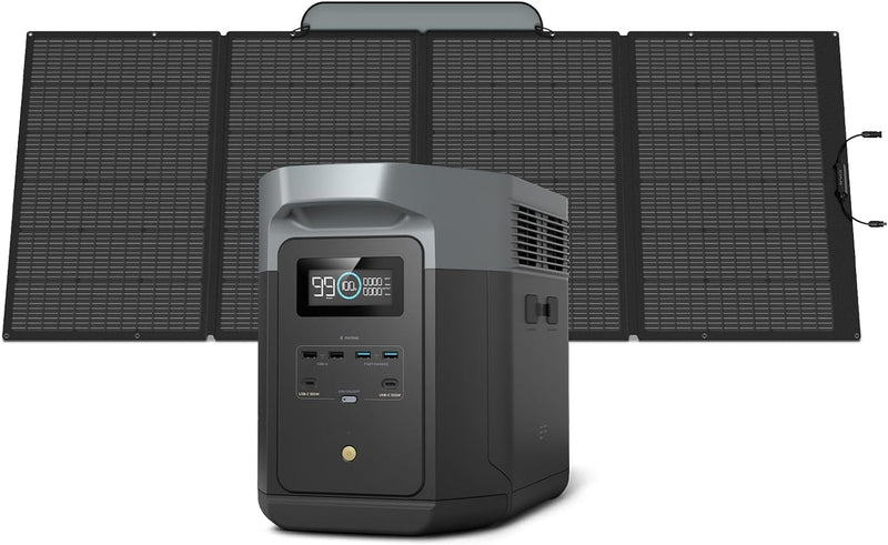 Portable Power Station, 2400W LFP Solar Generator, Full Charge in 1 Hr, 2048Wh Solar Powered Generator for Home Backup(Solar Panel Optional) T4686