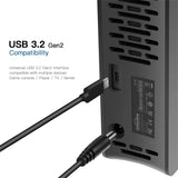 3.5-inch external hard drive, supporting USB 3.2 Gen2 Type-C interface, suitable for PCs, Macs, desktops, laptops, and televisions (black)