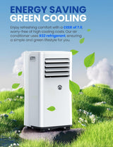 Portable Air Conditioners, 10000 BTU Air Conditioner Portable for Room up to 450 Sq. Ft., 3-in-1 Portable AC Unit with Digital Display, Remote Control, Window Installation Kit, 24H Timer, Sleep Mode