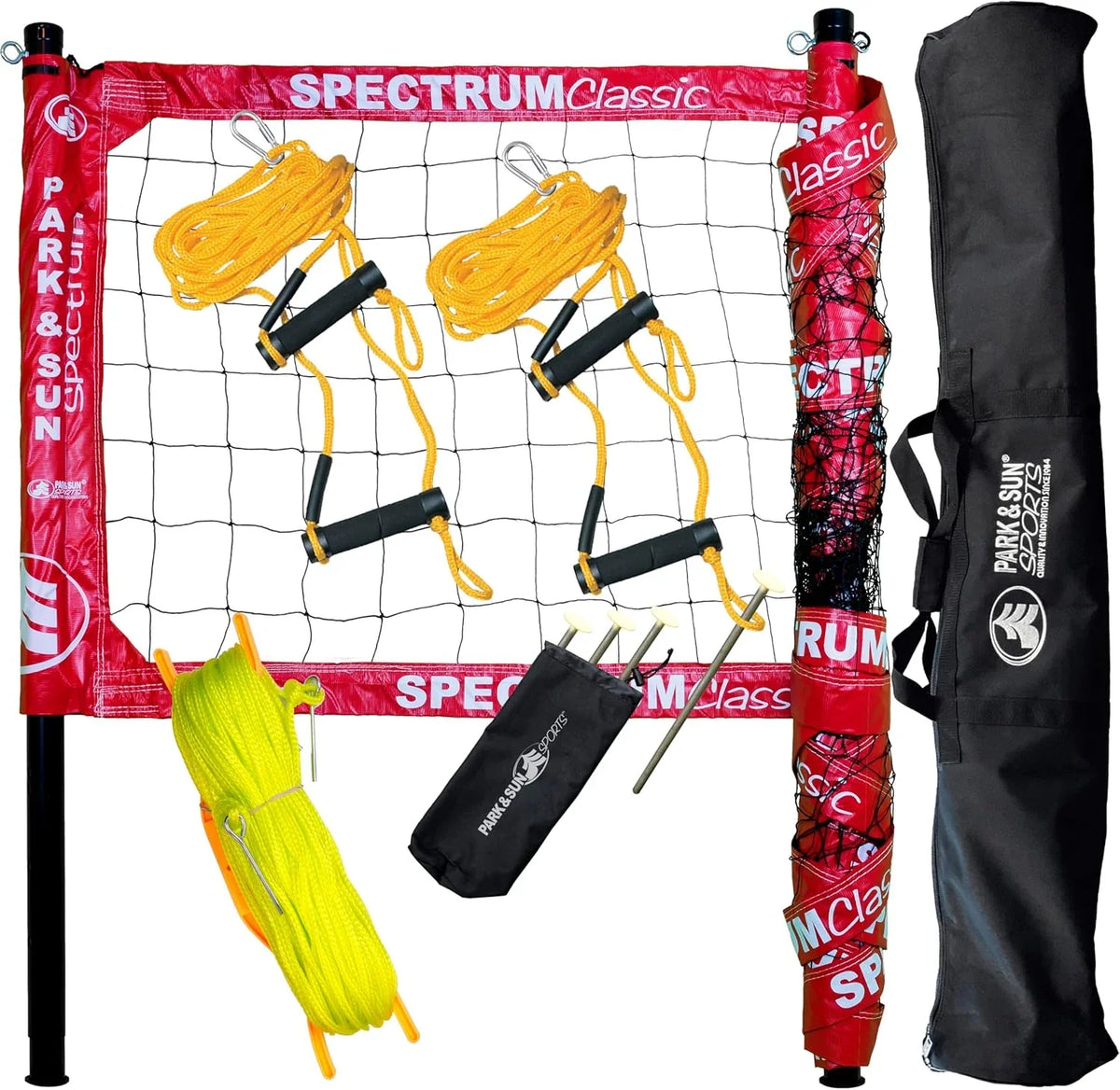 Adjustable professional outdoor volleyball net system