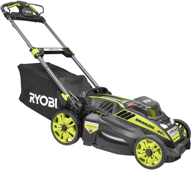 20" RY40190 40-Volt Brushless Lithium-Ion Cordless Battery Self Propelled Lawn Mower with 5.0 Ah Battery and Charger Included Q5117