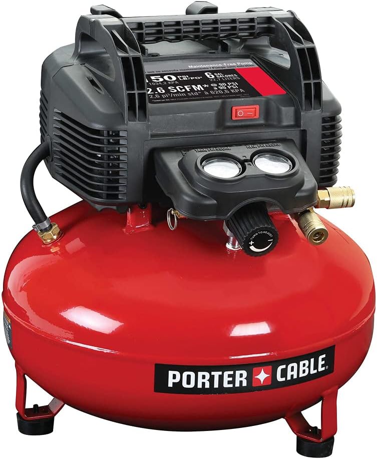 Air Compressor, 6-Gallon, Pancake, Oil-Free (C2002-ECOM) G1433