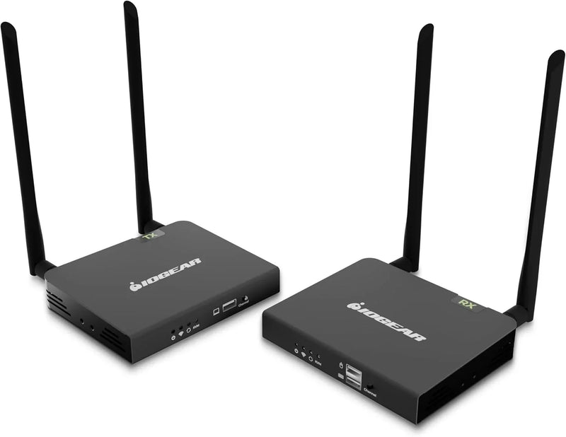 Wireless 4K HDMI Video Extender Transmitter and Receiver Kit (with keyboard and mouse control) - Wireless channel pairing - 4K 60Hz, maximum transmission distance up to 165 feet, equipped with HDMI local output interface L8591