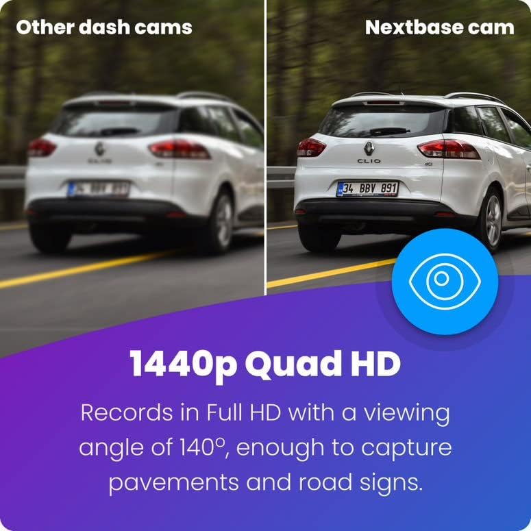 Car dashcam - Small size model (with application) - Full-process 1440p/30fps quadruple high-definition recording function, suitable for car cameras. Alexa voice control - Wireless network, GPS, Wireless - Parking mode - Night vision function - Polar