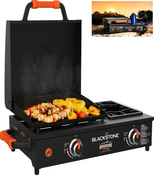 adventure ready 17 inch tabletop griddle with range top black F2908