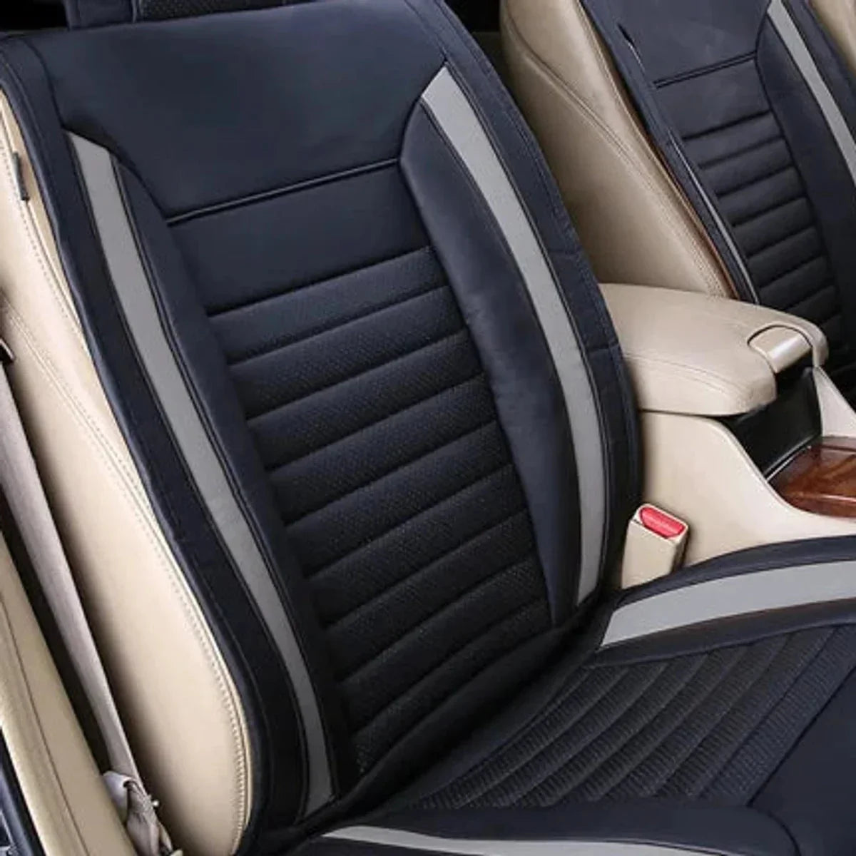 Grey Ultimate Universal Fit Luxury Seat Cover, 2-pack