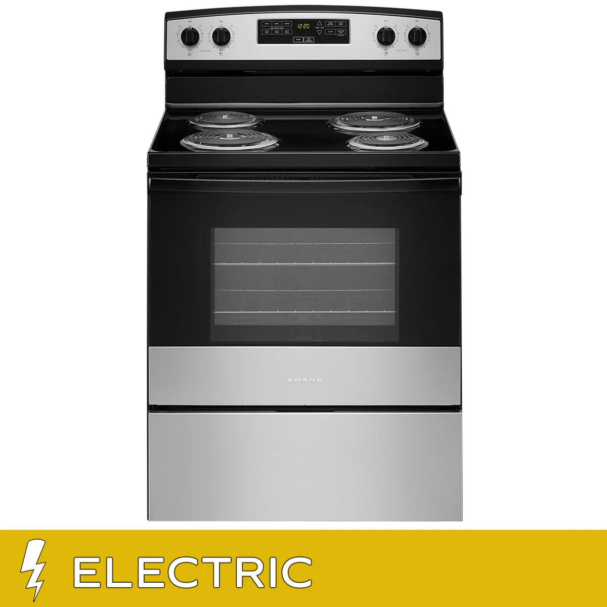 30 in. 4.8 cu ft. Electric 4 Element Range with Bake Assist