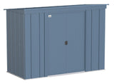 Classic Galvanized Steel Storage Shed, Blue Grey, 8-ft x 4-ft
