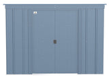 Classic Galvanized Steel Storage Shed, Blue Grey, 8-ft x 4-ft