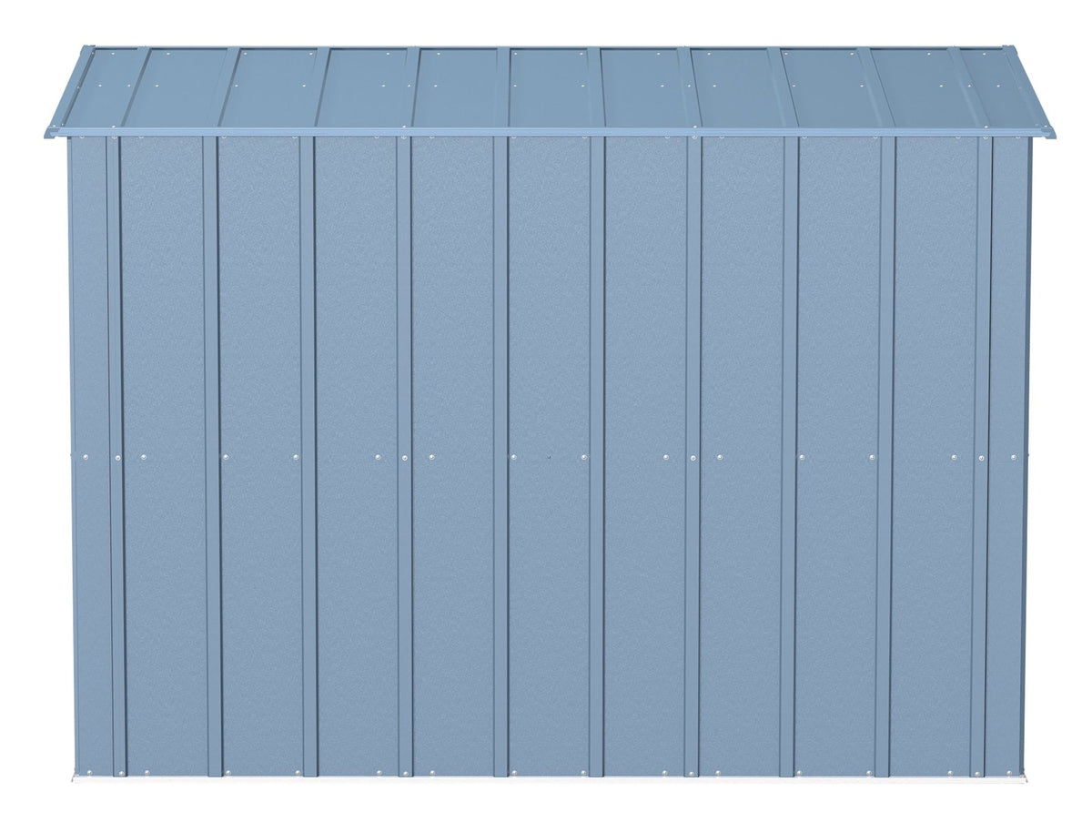 Classic Galvanized Steel Storage Shed, Blue Grey, 8-ft x 4-ft
