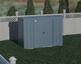Classic Galvanized Steel Storage Shed, Blue Grey, 8-ft x 4-ft