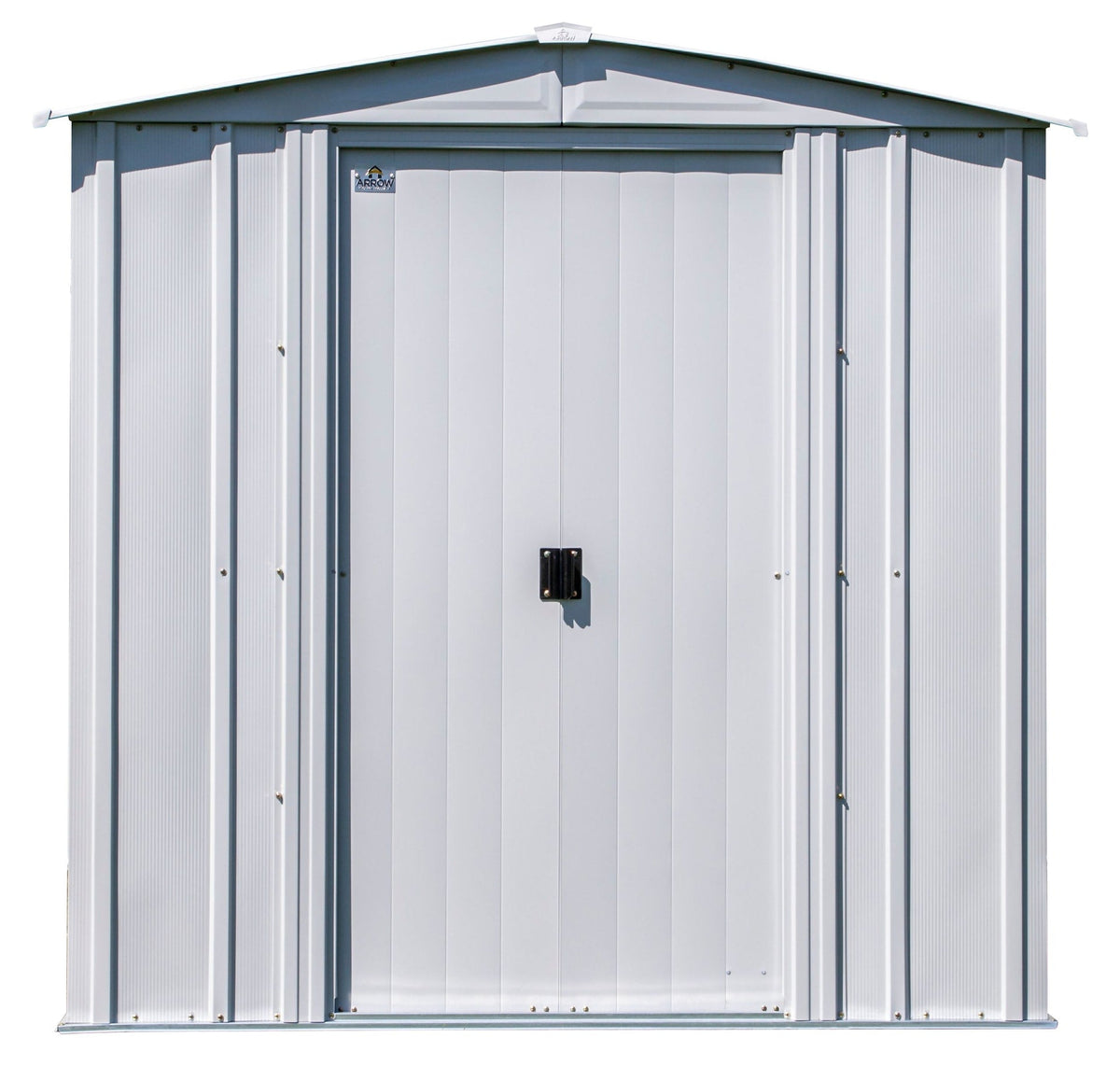 Classic Galvanized Steel Storage Shed, Flute Grey, 6-ft x 5-ft