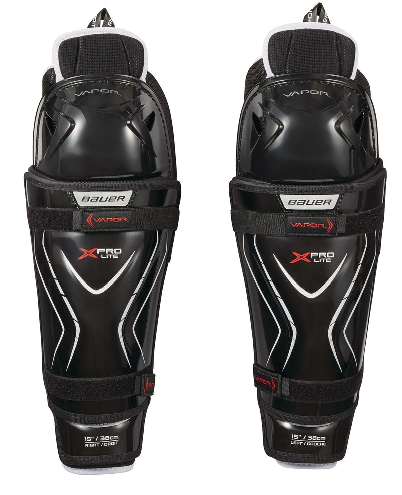Vapor X Pro Lite Senior Hockey Shin Guards with Tapered Fit, Hyperlite HD Foam, Black F7760