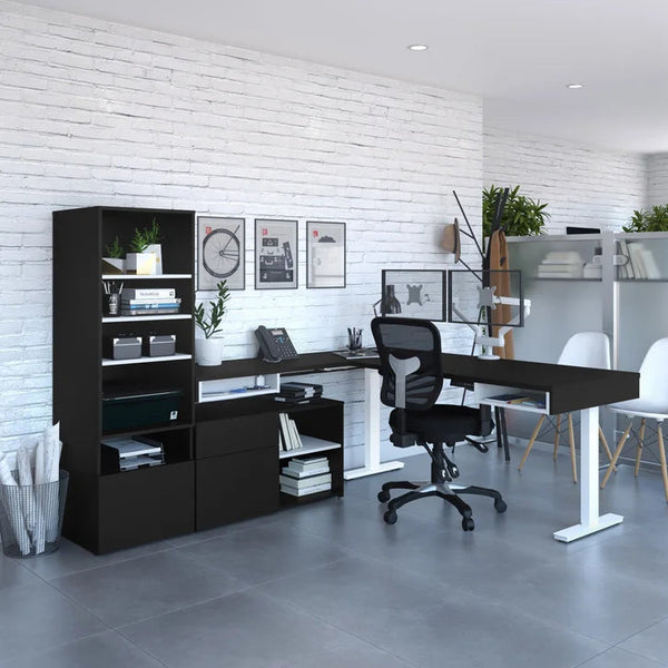 Bestar Viva L-shaped Height-adjustable Workstation K6002