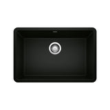 Precis 27-in Single Bowl Undermount Kitchen Sink, Coal Black