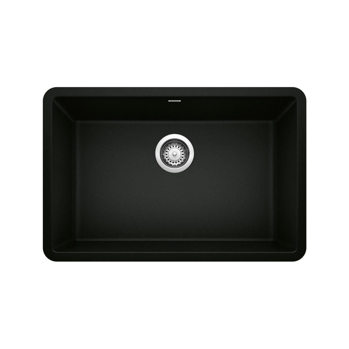 Precis 27-in Single Bowl Undermount Kitchen Sink, Coal Black