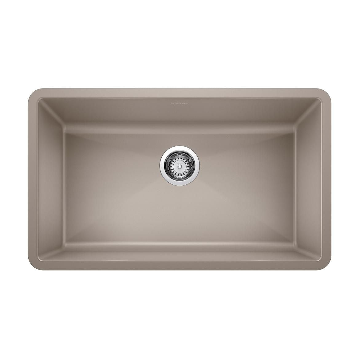 Precis 32-in Super Single Undermount Kitchen Sink, Truffle