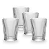 Ribbed DOF Dinner Glass Set, Lead-free, 4-pc