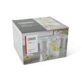Ribbed DOF Dinner Glass Set, Lead-free, 4-pc
