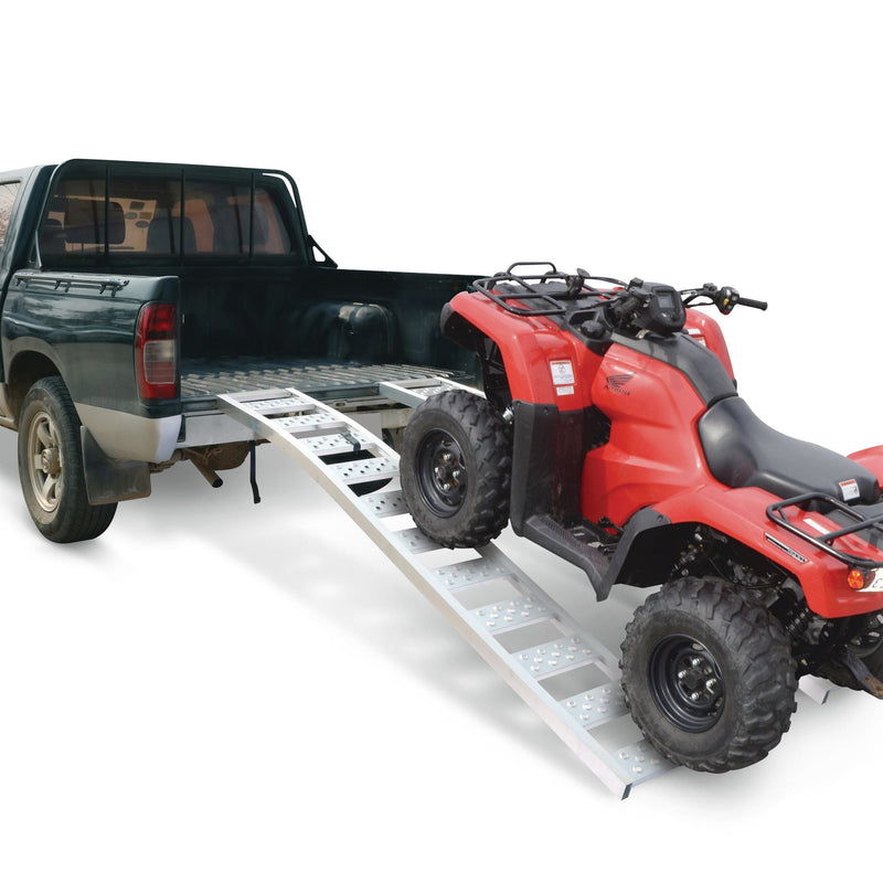 CargoMaster Aluminum Arched Loading Ramps Pair with Adjustable Straps, 90 x 12-in, 2-pc J7895