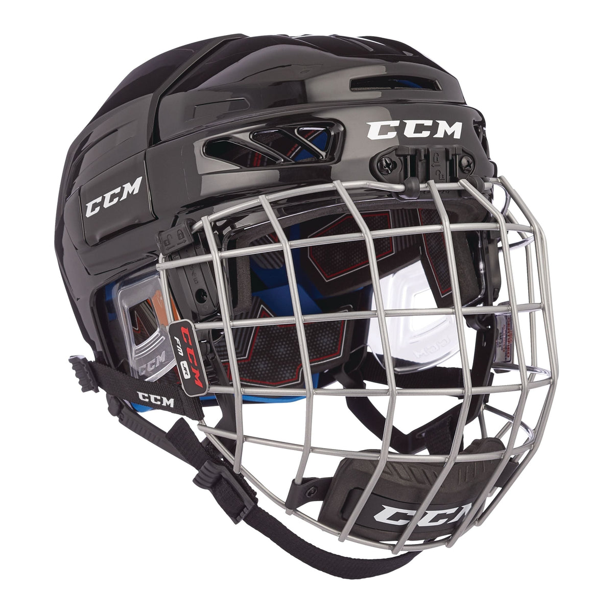 FitLite 3DS Hockey Helmet & Cage Combo, Junior, Black