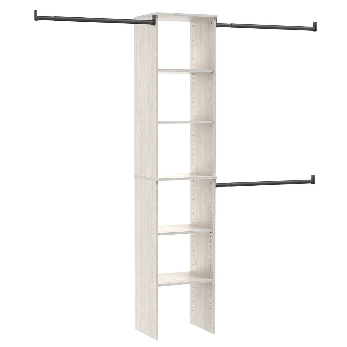 Suite Symphony Laminate Wood Tower Starter Kit with Rods, White Timber, 16-in
