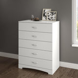 Furniture Step One 5-Drawer Chest, Pure White.