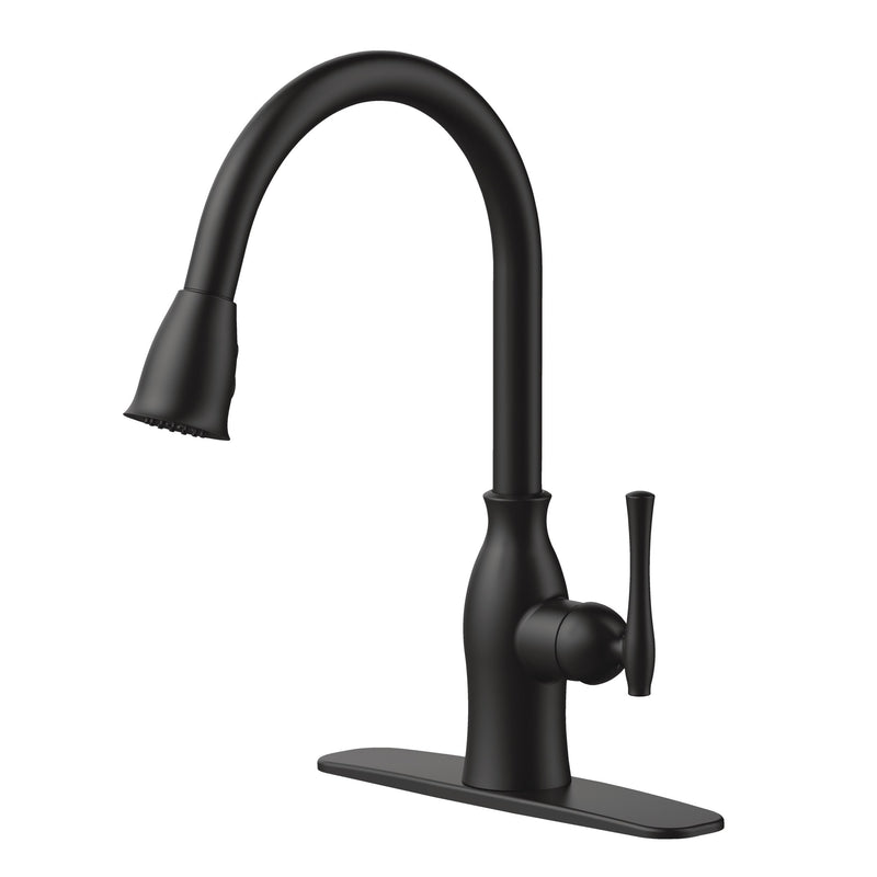 Lisa 1-Handle Pull-Down Kitchen Faucet, Matte Black P3037