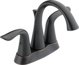 Faucet Lahara Double Handle Rigid Spout 4-in Centerset Bathroom Sink Faucet, WaterSense Certified, Venetian Bronze