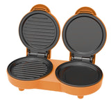Dr. Seuss Dual Non-Stick Mini Grill & Griddle, 1100 W, Orange