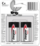Max4-pk C Alkaline Batteries, Long Lasting, All Purpose