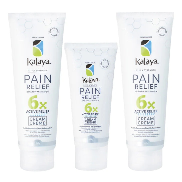 KaLaya 6x Extra Strength Pain Relief Cream, 2 x 120 g + 50 g O4498