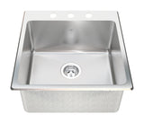Dual Laundry Mount Single Sink,10-in deep