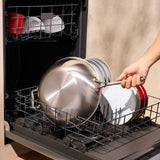 3-Ply Clad Commercial Wok Fry Pan, 32-cm